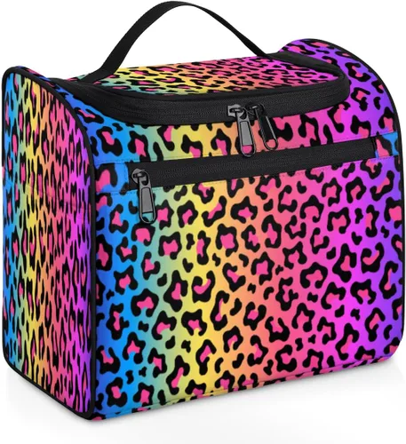 Miniatura 19 de cfpolar Animal Fox Flores Colgantes Neceser de Viaje Neceser Organizador de Maquillaje Bolsa de Almacenamiento de Cosméticos Baño Bolsa