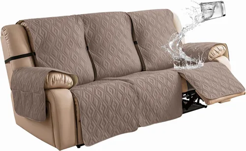 Miniatura 18 de Genina - Funda impermeable para sillón reclinable de dos plazas, funda antideslizante para sofá, funda para sofá reclinable de 2 plazas, funda
