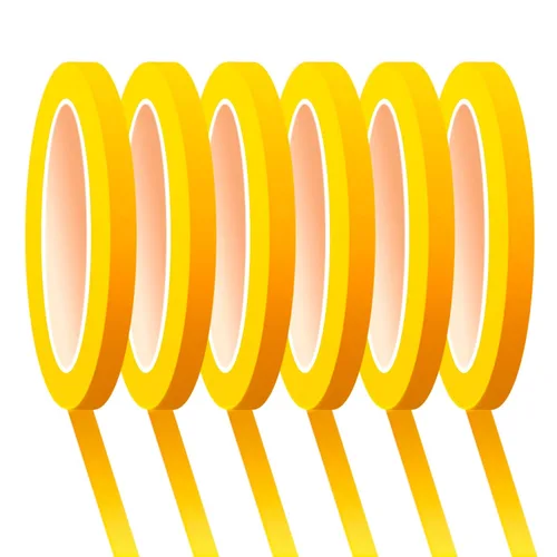 Miniatura 11 de 6 Rollos de Cinta de Línea Fina 1/16, 1/8, 1/5, 2/5, 1/2, 3/4 Pulgada x 50 Yardas Cinta de Enmascaramiento de Línea Fina Cinta Adhesiva para Pintura