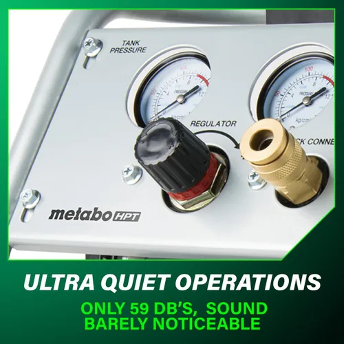 Miniatura 12 de Metabo HPT Compresor de aire silencioso, compresor de aire portátil sin aceite de 1 galón, funcionamiento ultrasilencioso a 59 dB, acoplador rápido