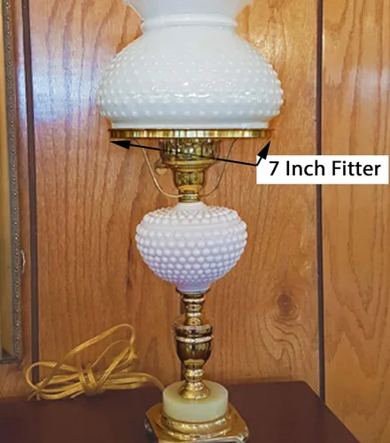 Miniatura 2 de B&P Lamp® Sombra acolchada de diamante transparente de 7 pulgadas con parte superior prensada
