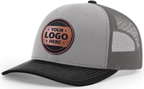 Miniatura 62 de Sombrero de parche de cuero de camionero personalizado grabado con láser