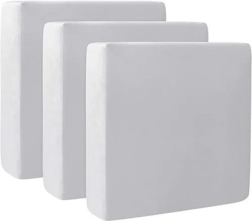 Miniatura 56 de Fundas de cojín de terciopelo para sofá, funda elástica para cojín de sofá suave, protector de muebles extraíble y lavable para sala de estar, Negro