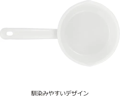 Miniatura 3 de Nichinichi Tools YN-M12 Noda Horo - Sartén para leche con una sola mano para fuego de gas, fabricada en Japón, color blanco, 4.7 pulgadas (4.7 in)