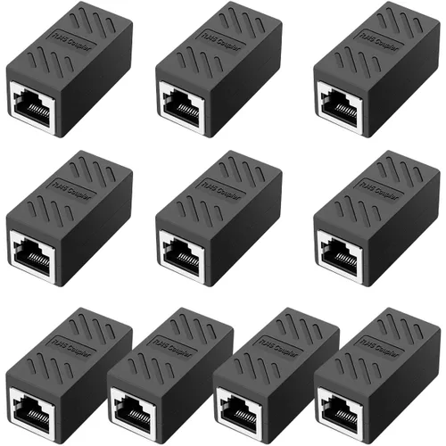 Acoplador en línea RJ45, acoplador RJ45, acoplador de red, para conector extensor de cable Ethernet Cat7/Cat6/Cat5e/Cat5, hembra a hembra, color