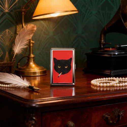 Miniatura 4 de Estuche para cigarrillos de metal versátil vintage 2026 con fácil cierre, tarjeta versátil de estilo vintage y estuche para efectivo, elegante