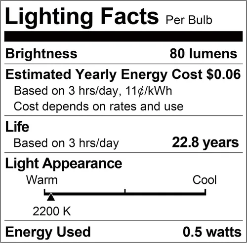 Miniatura 10 de Bombillas LED G40 Edison de filamento mini globo de 1 W equivalente a 10 vatios incandescentes - E26 base de tornillo bombillas LED ultra cálidas