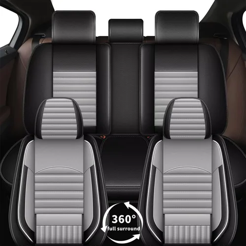 Miniatura 7 de TTX LIGHTING Juego completo de fundas de asiento de 5 asientos para Hyundai Santa Fe 2007-2026, cojín de asiento impermeable, piel sintética