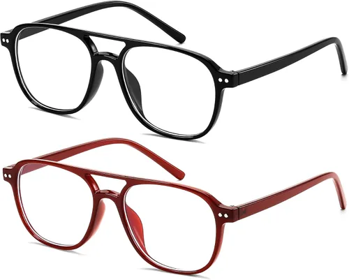 Miniatura 16 de FEISEDY Gafas de bloqueo de luz azul para mujeres y hombres, cuadrados, ligeros, antifatiga ocular y deslumbramiento UV B0141
