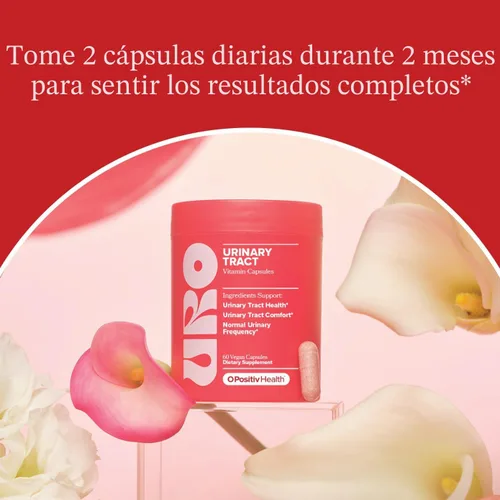 Miniatura 4 de O Positiv URO Suplemento para la salud del tracto urinario para mujeres, 60 unidades (Paquete de 1) - Vitaminas de apoyo urinario con extracto