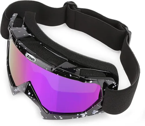 Miniatura 2 de Gafas de motocross, ATV Motocicleta, UTV MX OTG, accesorios de gafas y gafas de esquí antiniebla, carreras de esquí Marco negro de mármol+lente