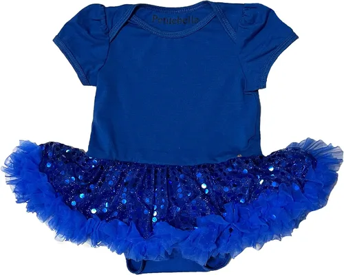 Miniatura 2 de Petitebella Vestido de bebé tutú de lentejuelas de un solo color Nb-59.1 ft
