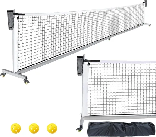 Miniatura 11 de Pro Pickleball Net Portable with Wheels – 22ft Heavy Duty Pickleball Net System with Sturdy Aluminum Frame for Outdoor & Indoor – Nylon Net &