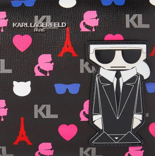 Miniatura 3 de KARL LAGERFELD Women's Maybelle Cosmetic Bag Negro/Rosa multicolor