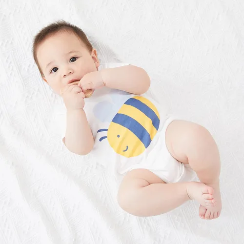 Miniatura 2 de pureborn Mameluco para bebé, paquete de 2 unidades, unisex, de algodón suave, de una pieza, para niños y niñas de 0 a 24 meses