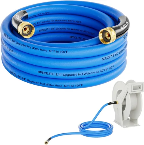 Miniatura 14 de SPECILITE Manguera de agua de jardín caliente/fría de 5 pies x 1 pulgada, -50 ℉ a 190 ℉, resistente, flexible, explosión de 605 psi, ligera, tubo