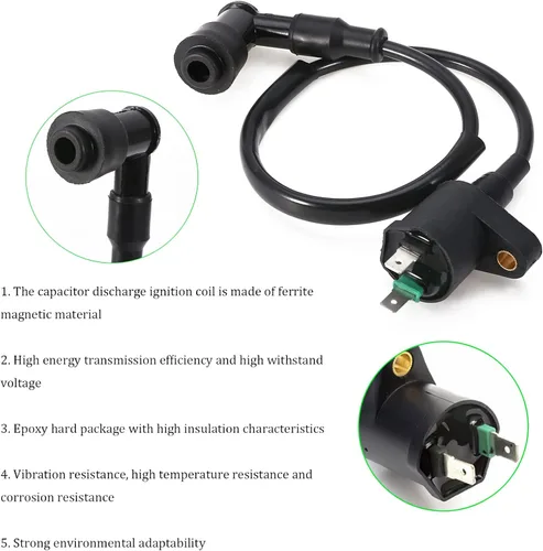 Miniatura 2 de Solenoide de arranque GY6 Bobina de encendido ATV Caja CDI de 6 pines DC Rectificador de 4 pines Juego de bujías para tao tao 50cc 70cc 90cc 110cc