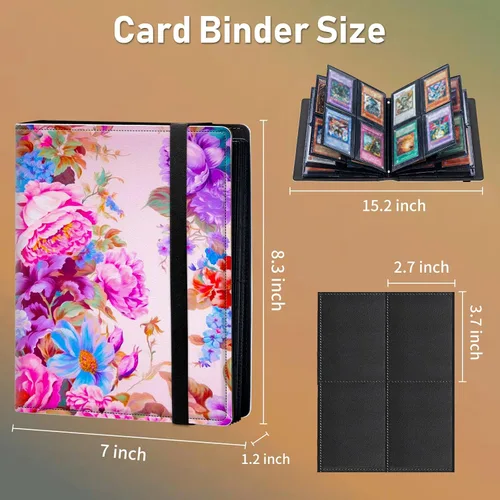 Miniatura 2 de Carpeta para tarjetas intercambiables, 4 bolsillos para tarjetas intercambiables, 160 bolsillos de doble cara, funda para tarjetas