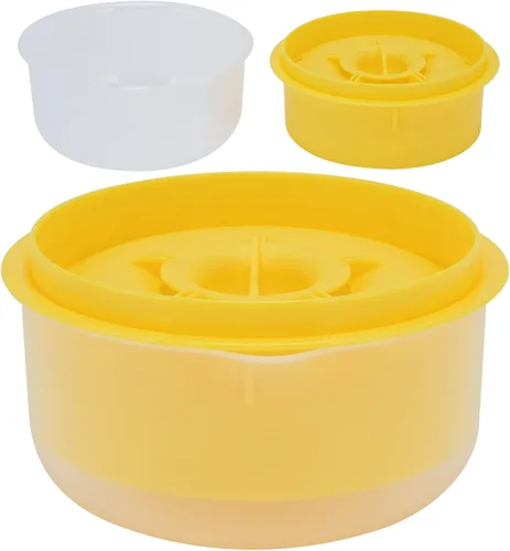 Miniatura 2 de Separador de huevos, fácil de, separa hasta 6 yemas, no, reutilizable para panadería casera (amarillo)