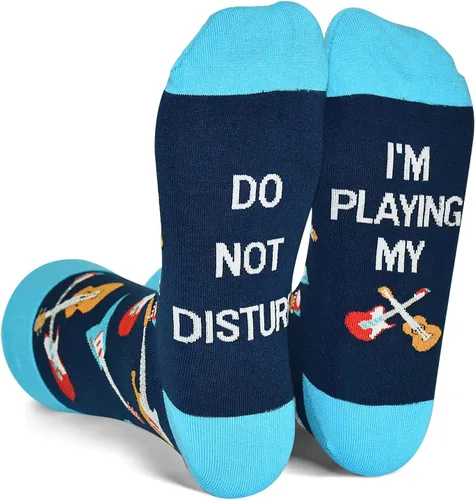 GOLIN Novelty Birthday Christmas Gifts for Men Women - Funny Saying Crew Socks Silly Funky Dress Socks
