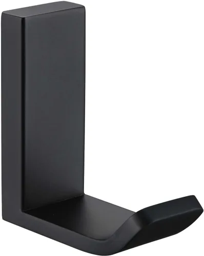 Aomasi Gancho para toalla, color negro mate, soporte para toalla de mano de baño de acero inoxidable 304, soporte de pared para colgar ropa Mate