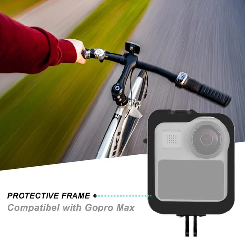 Miniatura 6 de Accesorios para Gopro Max Funda de aleación de aluminio, carcasa protectora de marco con interfaz de zapata compatible con GoPro MAX lente