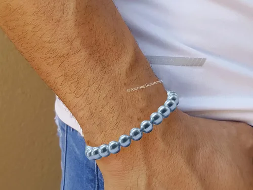 Miniatura 478 de Amazing Gemstone Pulsera de cristal para mujeres y hombres, pulsera de cristal curativo de protección, pulsera elástica con cuentas de piedras