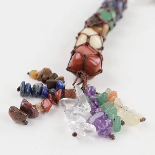 Miniatura 4 de Adornos colgantes de cristal hechos a mano para ventana de automóvil, 7 chakras, decoración del hogar, adorno de Feng Shui, adorno de yoga, Ángel