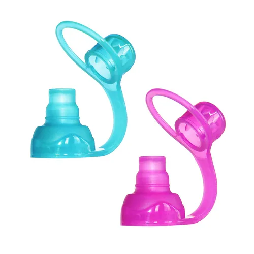 ChooMee Bolsita de Comida SoftSip con Tapa | Destete Guiado por Bebés | Válvula de Control de Flujo Sin Derrame, Protege la Boca del Niño, 100% aqua