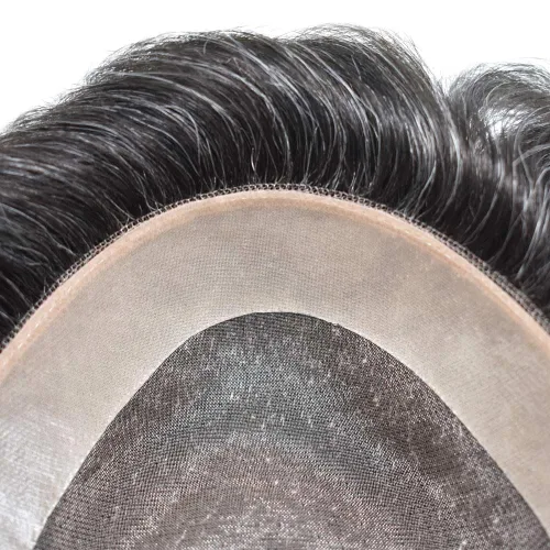 Miniatura 3 de Mens Toupee Hair Piece For Men Hair Replacement System For Men Fine Mono Mens Hair Piece Human Hair Piece Toupee For Men Hairpieces Protesis Capilar