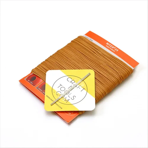 Miniatura 11 de Amber Glow RITZA 25 Tiger Thread for Leather Craft Hilo de tigre encerado Poliéster de 0.047 in