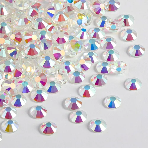 Miniatura 18 de Beadsland 2880 piezas de diamantes de imitación de cristal con reverso plano, gemas redondas para decoración de uñas y manualidades, cristal, SS16