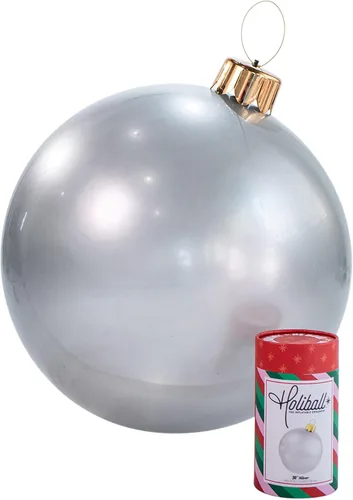 Miniatura 46 de Ornamento Navideño Inflable Holiball – Decoración Definitiva para Interior/Exterior – Reutilizable y Fácil de Almacenar – para Bodas, Fiestas, Plata