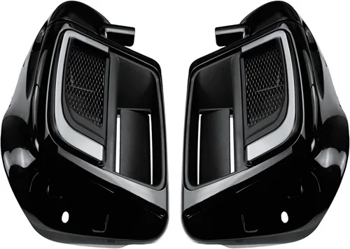 Miniatura 7 de Carenados de Pierna Inferiores Ventilados Guantera con Luces de Señales de Giro LED Compatibles con Harley Touring CVO Street Glide FLHX Road Glide
