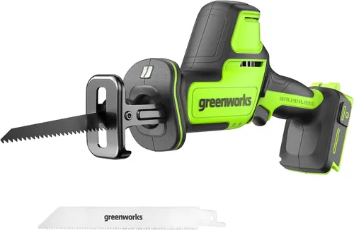 Miniatura 13 de Greenworks Sierra recíproca inalámbrica sin escobillas de 24 V (1-1/8") (2,700 SPM), solo herramienta