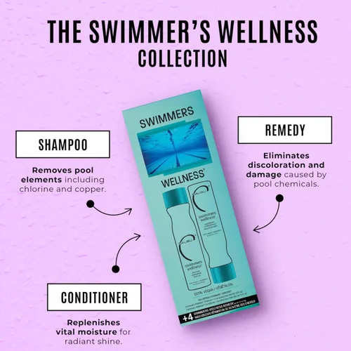 Miniatura 6 de Malibu C Swimmers Wellness - Acondicionador de natación hidratante para restaurar el brillo afectado por el cloro de la piscina y el agua salada
