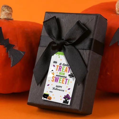 Miniatura 5 de 25 etiquetas de regalo de comida de Halloween para niños o adultos, etiquetas divertidas de vacaciones para galletas, dulces o regalos fabricados