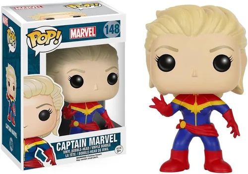 Funko POP Marvel: Figura de vinilo de Capitán Marvel desenmascarado