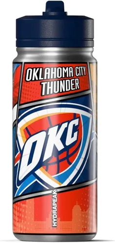Miniatura 32 de Hydrapeak Milwaukee Bucks - Botella de agua de acero inoxidable con licencia oficial de la NBA de 20 onzas con tapa con pajilla, botella deportiva