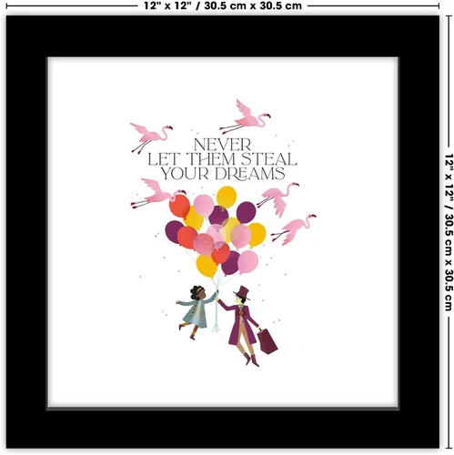 Miniatura 6 de Trends International Gallery Pops Wonka Movie - Póster de pared de Never Let Them Steal Your Dreams, 12.00 x 12.00 pulgadas, versión de marco negro