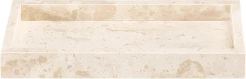 Miniatura 8 de Navaris Travertine - Bandeja decorativa – Bandeja organizadora de baño duradera – Bandejas ovaladas para perfumes, joyas, tocador y mesa auxiliar
