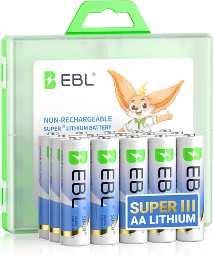 Miniatura 10 de EBL Baterías de litio AA de 3700 mAh, paquete de 8 baterías no recargables de 1.5 V de más larga duración doble A mejoradas, baterías AA de litio