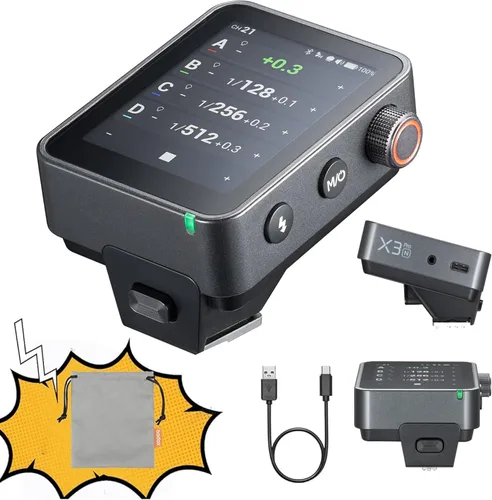 Miniatura 12 de GODOX X3 PRO X3PRO-C TTL - Disparador de flash de cámara inalámbrica, transmisor de flash de pantalla táctil inalámbrico de 2.4G, batería de litio