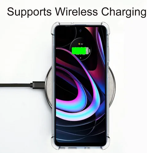 Miniatura 4 de Osophter Funda para Moto Edge 2021, Moto Edge 5G UW, transparente, esquinas reforzadas con flores, TPU para absorción de golpes, flexible