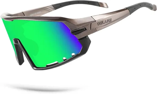 Miniatura 13 de OULAIQI Gafas de sol de béisbol para hombres, mujeres y jóvenes, protección UV400 para correr, softbol, golf, deportes, gafas de sol Rosa