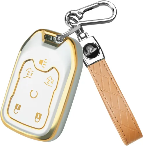 Miniatura 14 de QBUC Funda para llavero Chevy, funda para llavero para Chevy Suburban Tahoe, GMC, Sierra, Acadia, Terrain, Silverado, protector de llavero para 1500