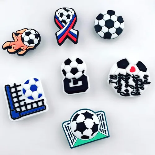 Miniatura 3 de Paquete de 50 dijes de cocodrilo para zapatos deportivos Crock para niños, béisbol, rugby, fútbol, baloncesto, zapatos, accesorios para croc
