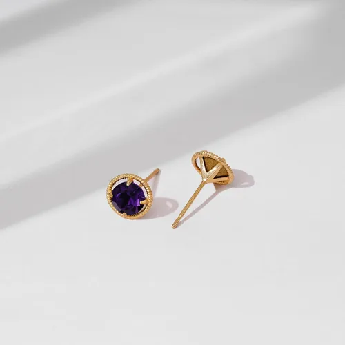 Miniatura 3 de Tienda Essentials 10k Gold Made with Infinite Elements Imported Crystal Birthstone Stud Earrings (previously Tienda Collection)