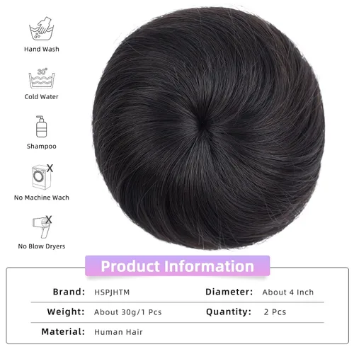 Miniatura 2 de 2 extensiones de moño de cabello, accesorio de peluca, extensiones de cabello rizado y ondulado, extensiones de cabello recogido, extensión de moño