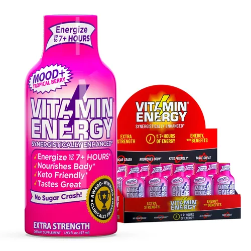 Miniatura 66 de Vitamin Energy Immune+ Extra Strength Energy Shot Army Orange 10 unidades, 260 mg de cafeína natural, vitaminas B, citicolina, té verde, apoyo